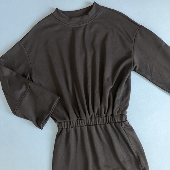 NWT Superdown Revolve Lana Sweatshirt Black Mini Dress - Picture 5 of 7